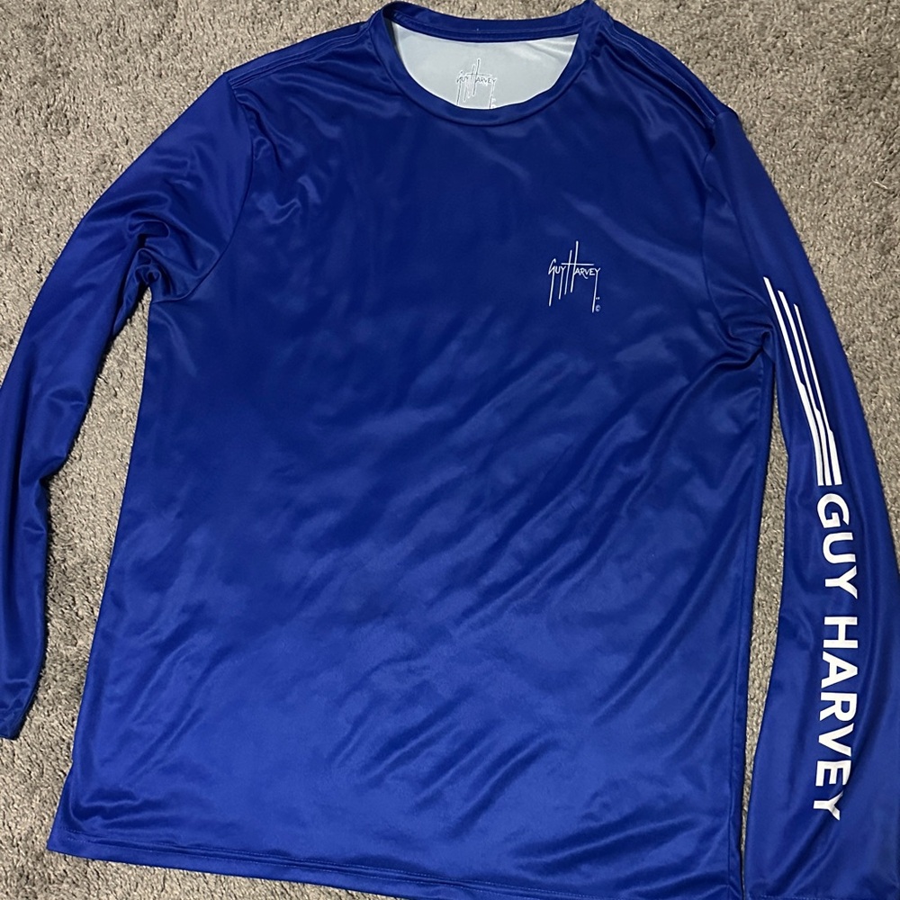 Guy Harvey Cobalt Blue Long Sleeve Shirt
